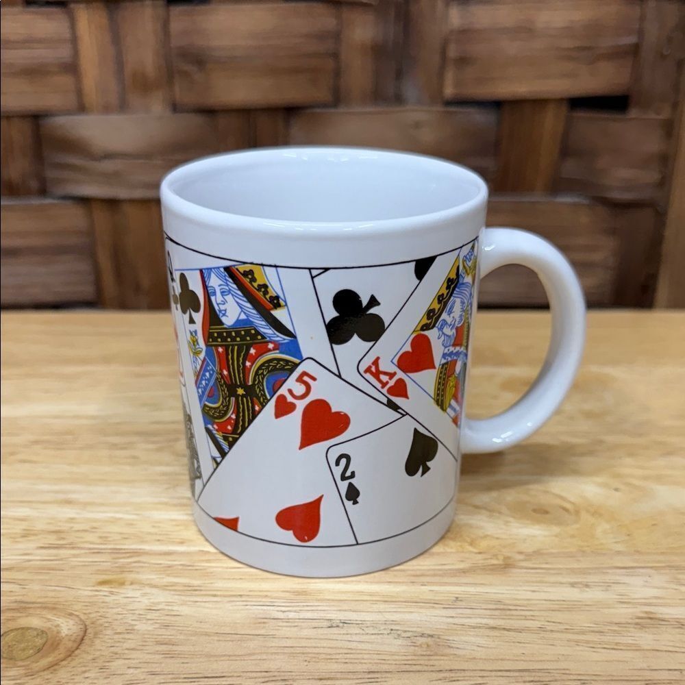 Vintage Playing Card Design Ceramic Mug
